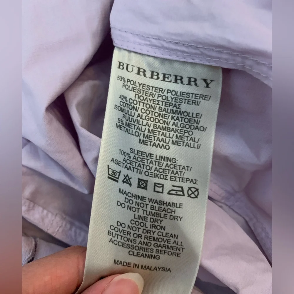 Burberry lavender lilac trench coat - Picture 5 of 7